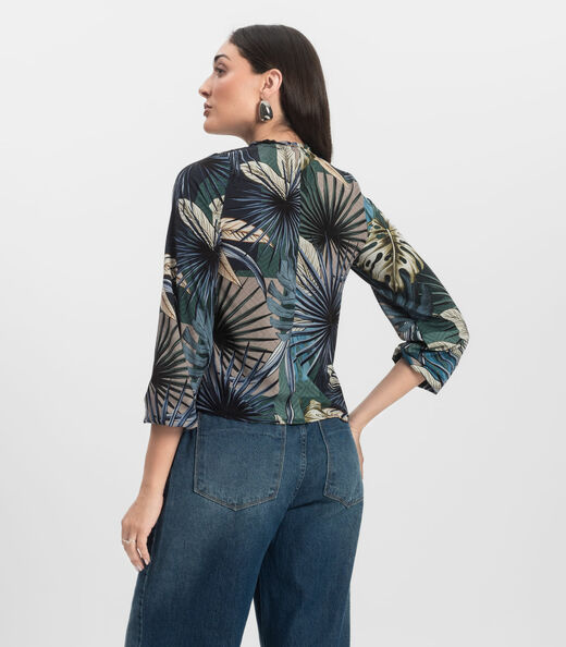 Blusa Manga Longa Infinita Cor Verde