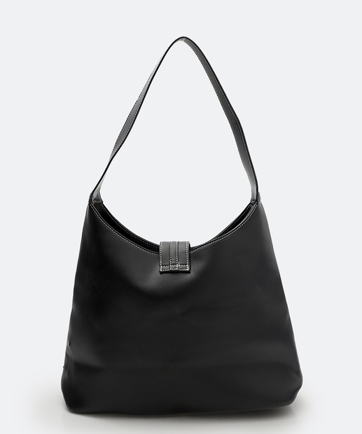 Bolsa De Ombro Tote Feminina Fivela Marisa Preta
