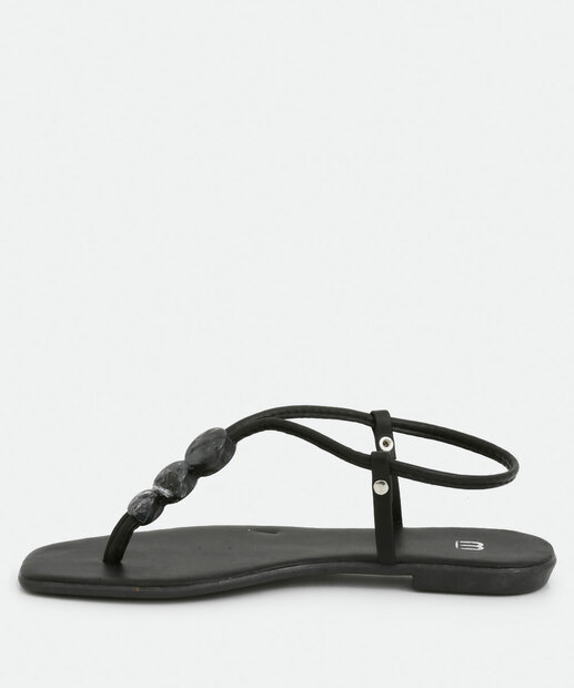 Sandália Feminina Rasteira Pedraria Marisa 