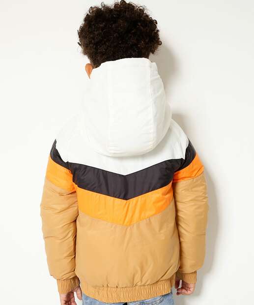 Casaco Infantil Puffer Recortes MR Tam 04 a 10