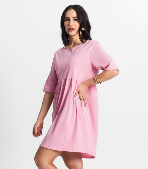 Vestido Feminino Liso Select Rosa