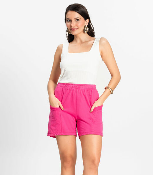 Image_Shorts Feminino Moletinho Infinita Cor Rosa