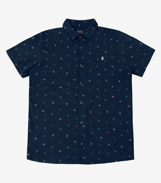 Camisa Masculina Viscose Diamentro Azul