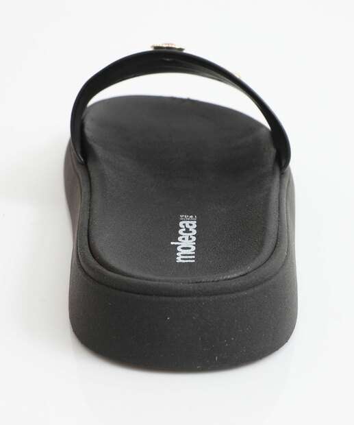 Chinelo Feminino Slide Laço Moleca Preto