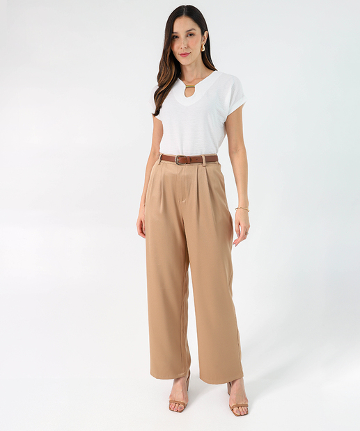 Blusa Feminina Manga Curta Marisa Off White