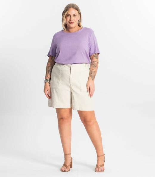 Bermuda Feminina Secret Glam Bege