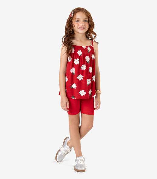 Conjunto Regata com Ciclista Rovi Kids Vermelho