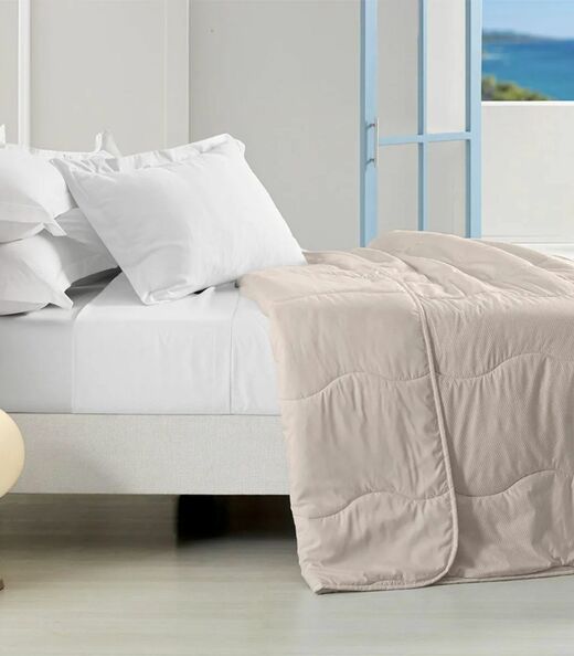 Edredom Verano King Toque Acetinado Altenburg Bege