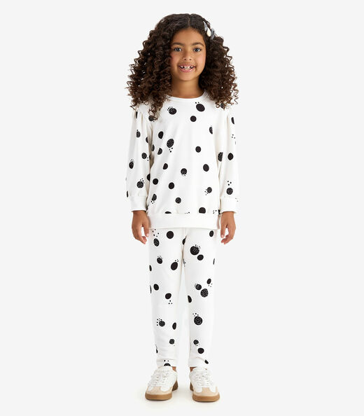Conjunto Blusão com Legging Malha Soft Rovi kids Bege