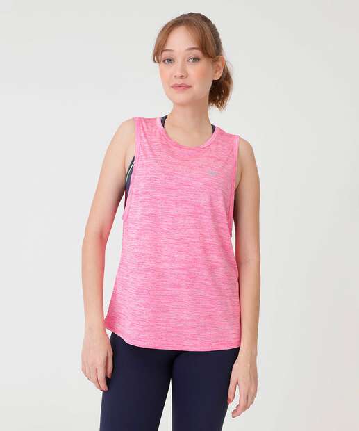 Blusa Regata Feminina Fitness Mescla Marisa