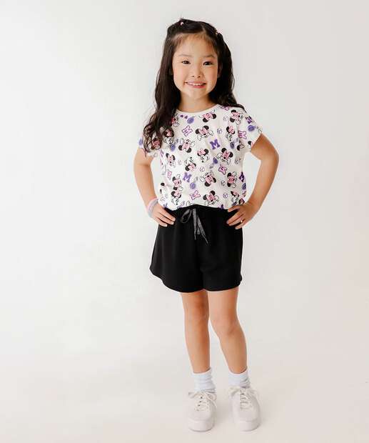 Camiseta Manga Curta Minnie Disney Tam 4 a 10