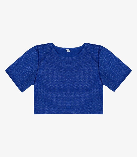 Blusa Feminina Em Tecido Sideral Infinita Cor Azul
