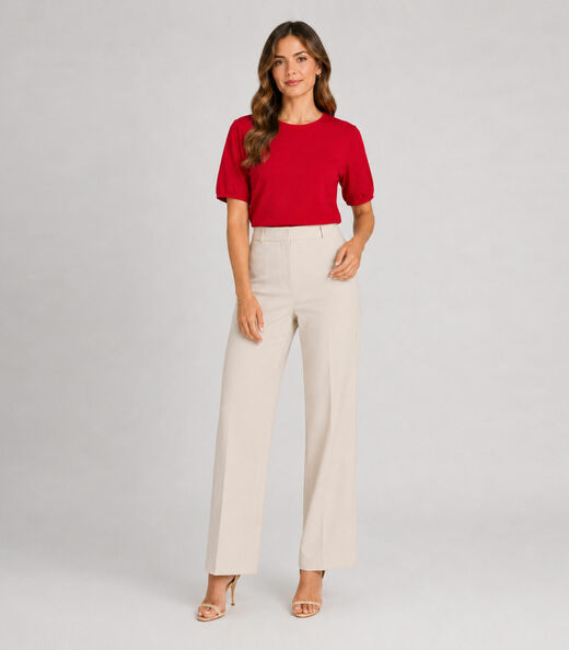 Blusa Feminina Em Tecido Henera Infinita Cor Vermelho