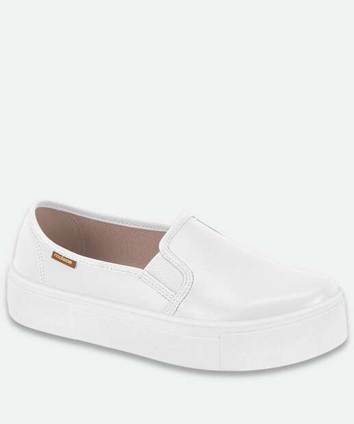 Image_Tênis Casual Feminino Slip On Moleca Branco