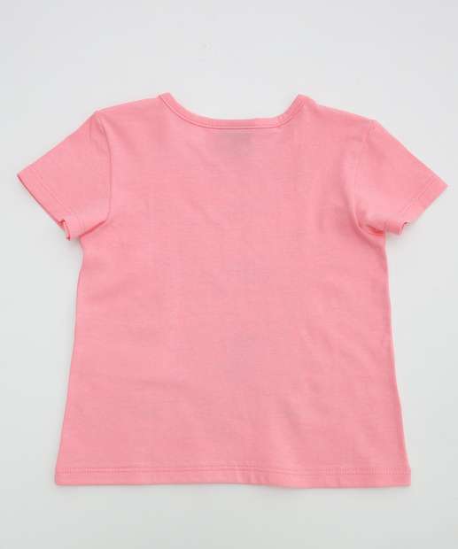 Camiseta Infantil Stitch Tam 1 a 3 Rosa