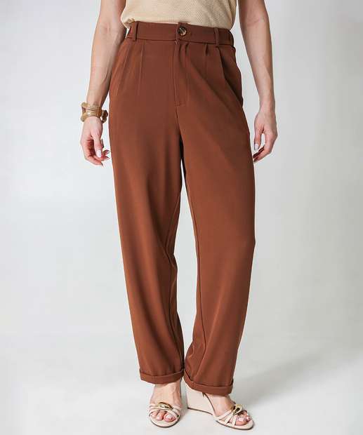  Calça Feminina Reta Alfaiataria Marisa