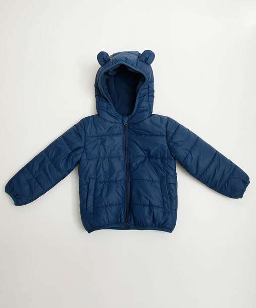 Jaqueta infantil Puffer Capuz MR Tam 1 a 4
