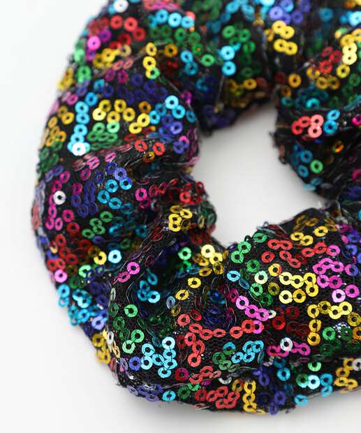 Elásticos De Cabelo Feminino Paetê Carnaval Marisa