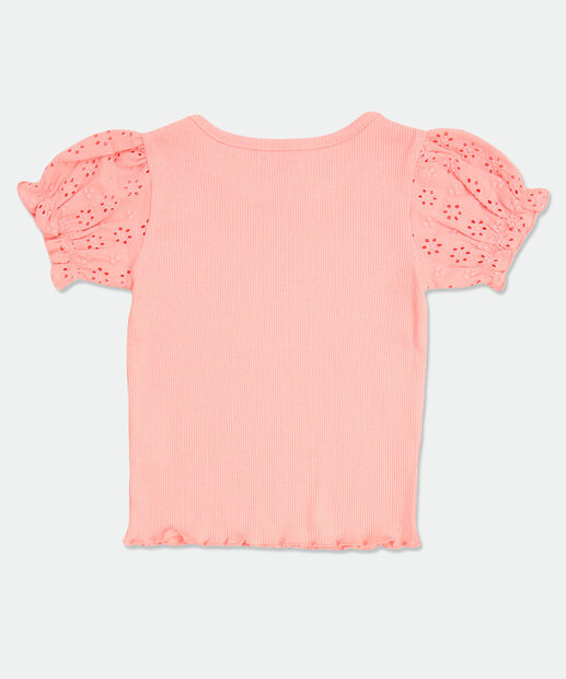 Blusa Infantil Canelada Recorte Laise Marisa Tam 1 a 4