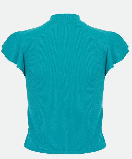 Blusa Feminina Babado Gola Alta Marisa