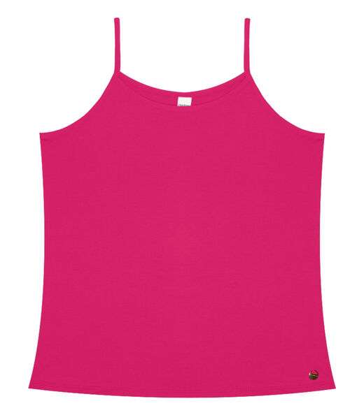 Blusa de Alça Feminina Viscotorcion Básica Rovitex Rosa
