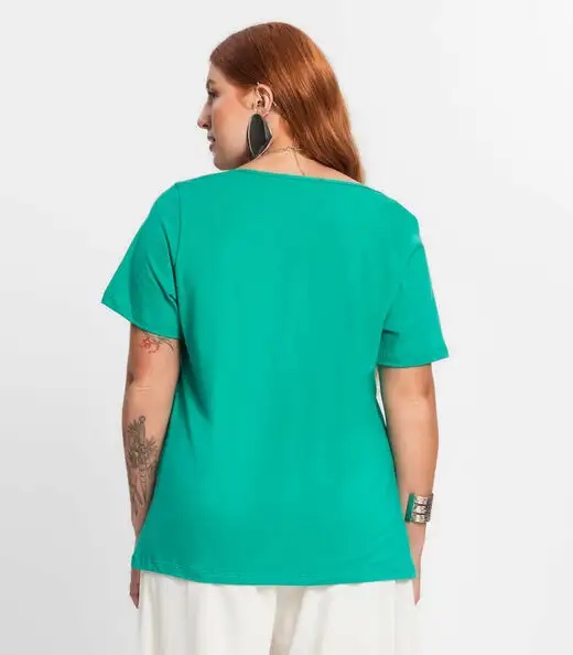 Blusa Feminina Plus Size Secret Glam Verde