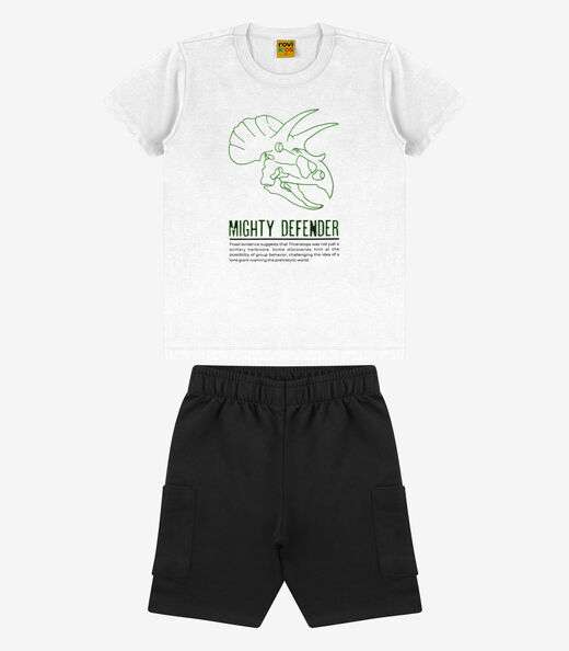 Image_Conjunto Camiseta com Bermuda Menino Rovi Kids Branco
