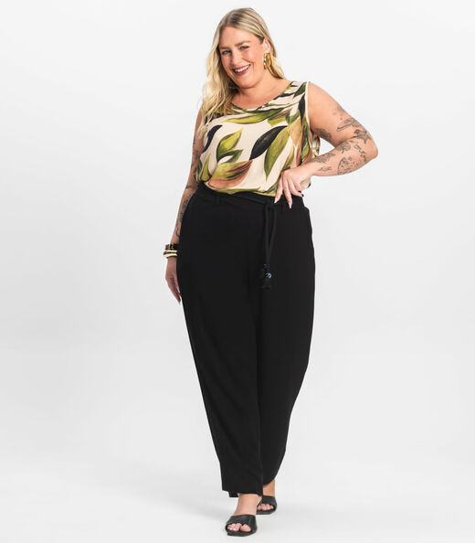 Regata Feminina Plus Size em Viscose Secret Glam Verde