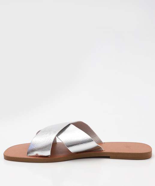 Rasteirinha Feminina Metalizada Marisa 413C346 Prateado