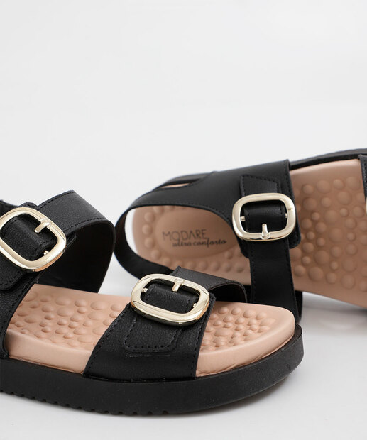 Sandália Flatform Feminina Tiras Modare