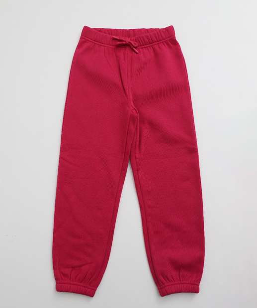 Conjunto Infantil Moletom Bordado Marisa Tam 4 a 10 Rosa