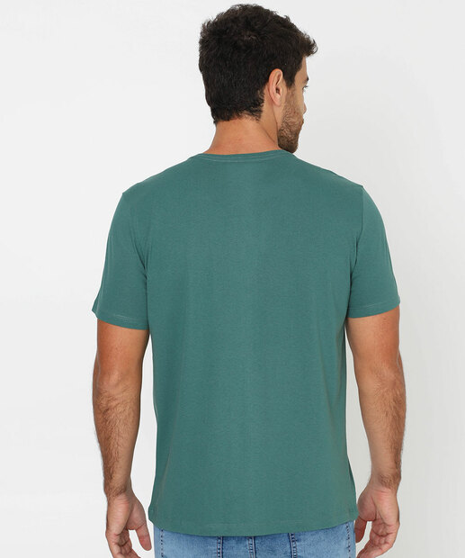 Camiseta Masculina Manga Curta Marisa Verde