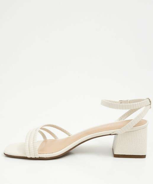 Sandália Salto Grosso Feminina Via Uno 