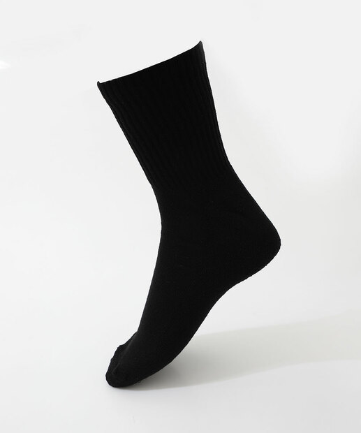 Kit 3 Pares Meias Cano Médio Masculina Marisa Preto