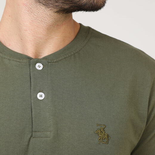 Camiseta Básica Com Botões
