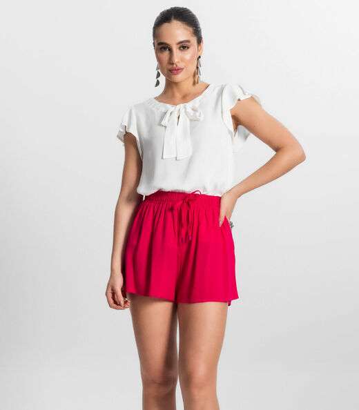 Image_Shorts Feminino De Viscose Select Rosa
