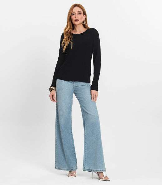 Blusa Manga Longa Select Preto