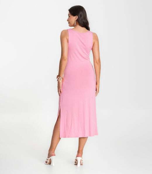 Vestido Midi Feminino Select Rosa