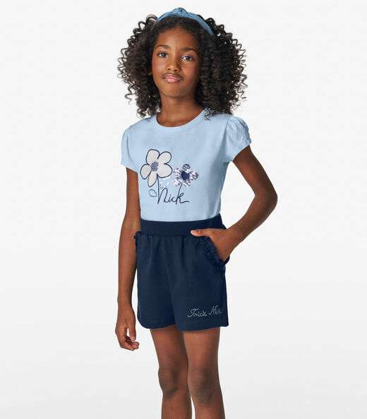 Image_Conjunto Menina Blusa com Shorts Trick Nick Azul
