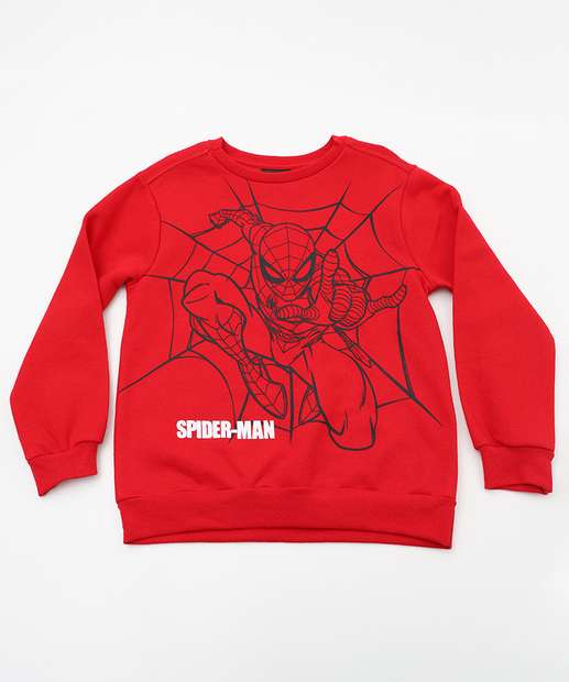 Casaco Infantil Moletom Homem Aranha Marvel Tam 4 a 10 Vermelho