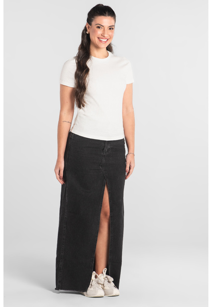Blusa em Ribana Canelada Just Basic