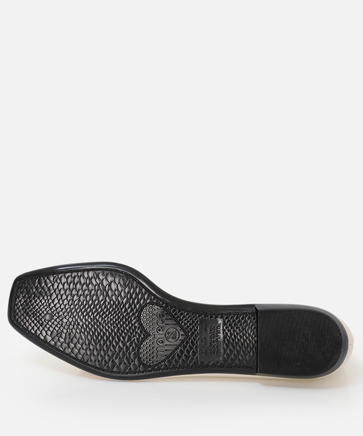 Sapatilha Feminina Bico Quadrado Moleca Off White