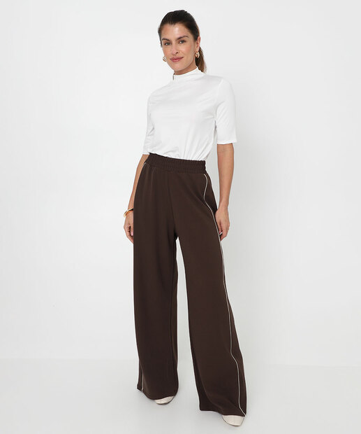 Blusa Feminina Gola Alta Sem Manga Marisa Off White