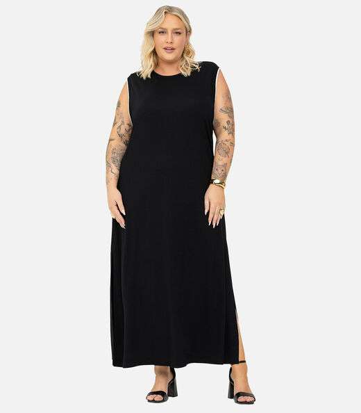 Vestido Midi Secret Glam Preto