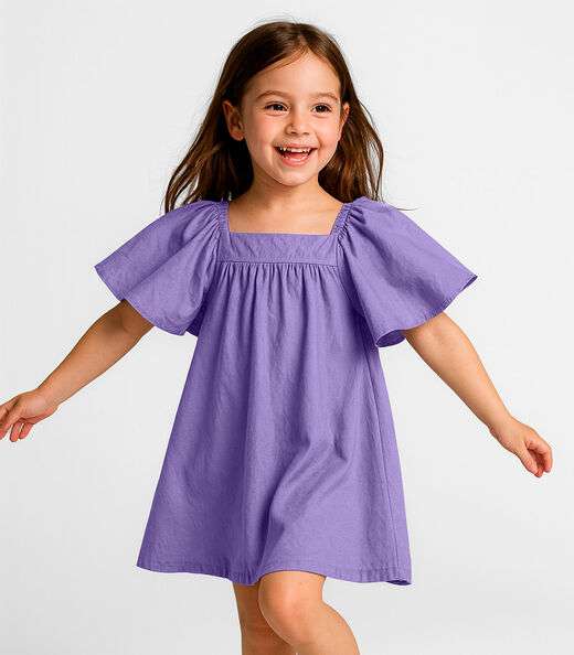 Image_Vestido Infantil em Viscose Infinita Cor Roxo