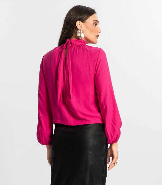 Blusa Viscose Manga Longa Endless Rosa