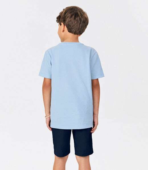 Conjunto Menino Camiseta Com Bermuda Trick Nick Azul