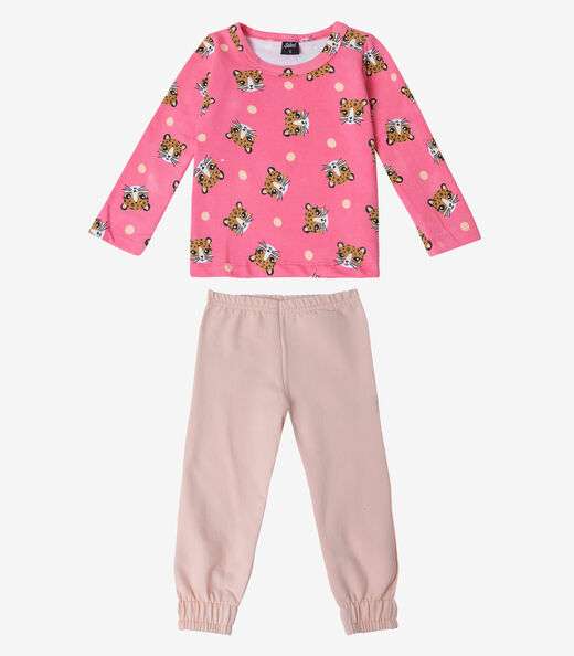 Pijama Infantil Feminino Select Rosa