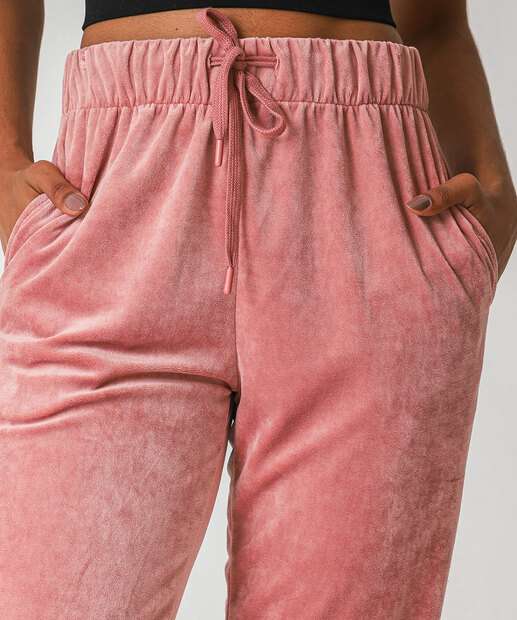 Calça Jogger Plush Feminina Fitness Marisa Rosa