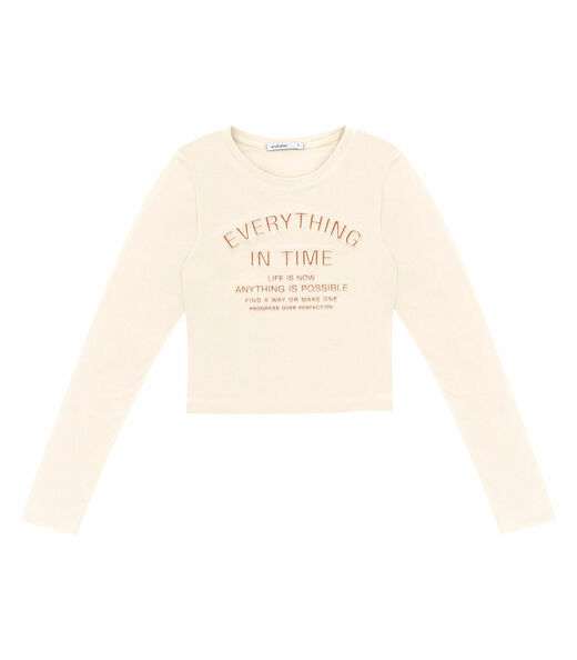 Blusa Feminino Manga Longa Endless Bege